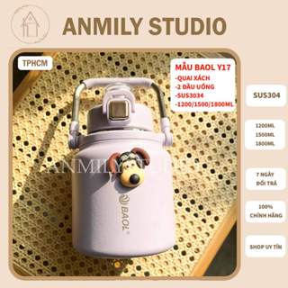 [CHÍNH HÃNG] Bình giữ nhiệt BAOL 1200/1500/1800ML ANMILY CUP  mẫu Y17 mới nhất có quai xách, thép không gỉ sus304
