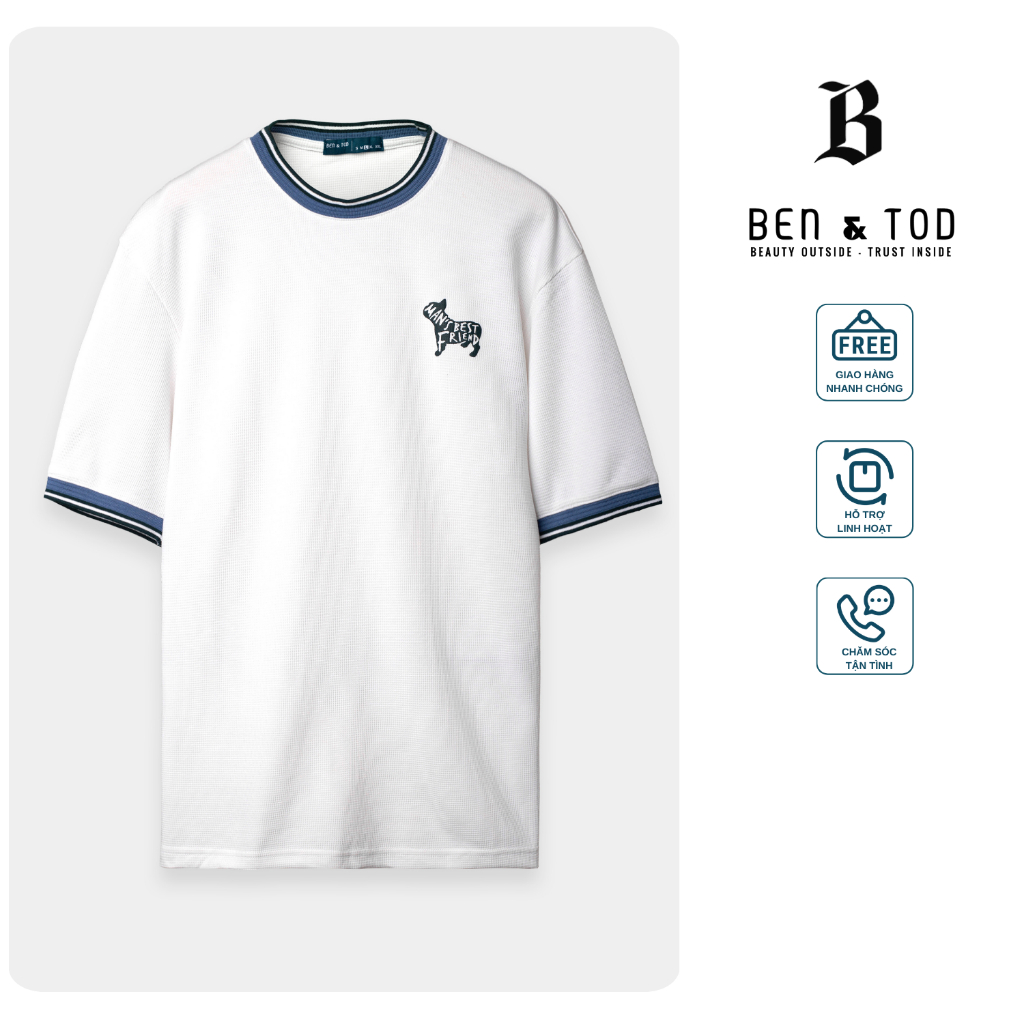 Áo Thun Nam BEN & TOD R1210BB208 In họa tiết, cổ tròn, năng động, dễ phối