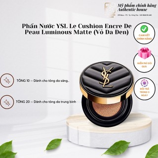 Phấn nước cushion da YSL matte mới chính hãng có bill tone 10 - 20, chống nắng, kiềm dầu, mỏng, mịn tự nhiên