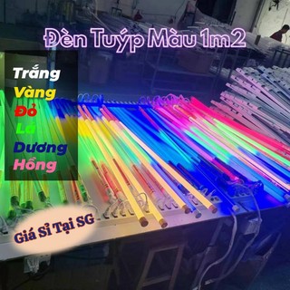 Bóng Đèn Tuýp Led Màu T8 1m2 1200mm Nhiều Màu Trang Trí có chui cắm ngoài trời kín nước đuổi chạy 19 màu