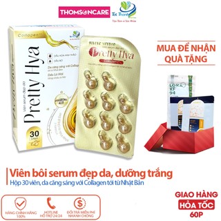 Viên Vitamin E bôi dưỡng da trắng da Pretty Aloe - Vitamin E, Tinh dầu jojoba, Lô hội dưỡng ẩm đẹp da Hộp 30 viên