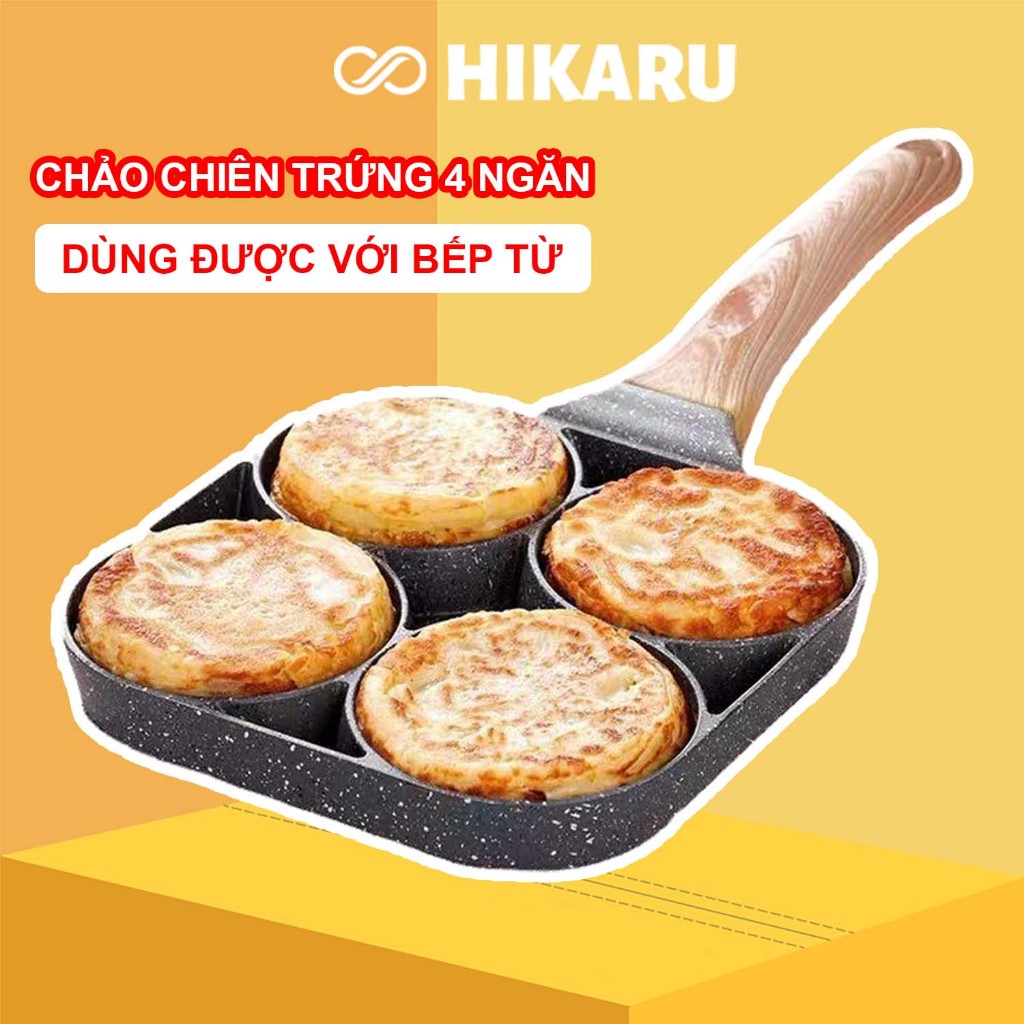 Chảo Chiên Trứng 4 Ngăn (Dùng Được Với Bếp Từ) Chảo Chống Dính Bếp Từ Mini Chảo 1 Ngăn 3 Ngăn 4 Ngăn DT240304901