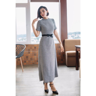 Đầm Dự Tiệc Họa Tiết Caro Kaylin Nữ AT MODA DE LITA