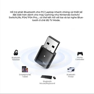 Thiết bị USB thu phát Bluetooth 4.0 / 5.0 / 5.3 Ugreen cho máy tính laptop