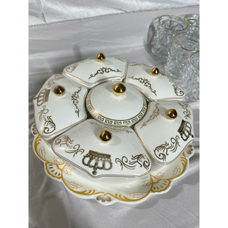 Bộ khay đựng mứt tết bằng sứ cao cấp dat-kien-su