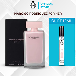 Nước hoa nữ cao cấp chai chiết 10 ml Na.rciso For Her EDP, dầu thơm lâu hương thơm dịu nhẹ cuốn hút