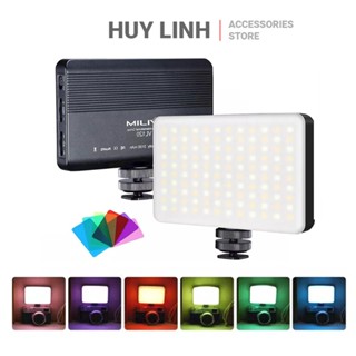 Đèn LED trợ sáng quay phim chụp hình VIJIM VL120 Colour - 120 bóng đèn led pin sạc 3100Mah