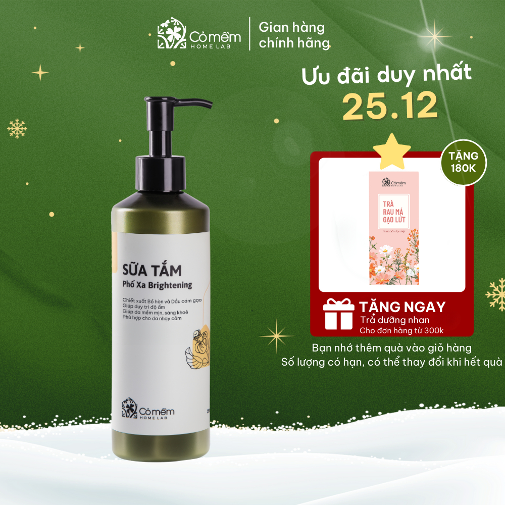Sữa tắm Bồ Hòn Phố Xa Hương Hoa Bưởi Dưỡng Ẩm Sáng Da Cỏ Mềm 250g