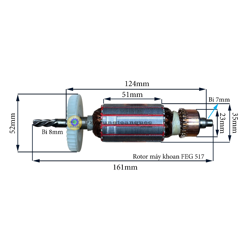 Rotor Máy Khoan FEG EG-517 | Máy Khoan 13mm FEG 517 100% Dây Đồng