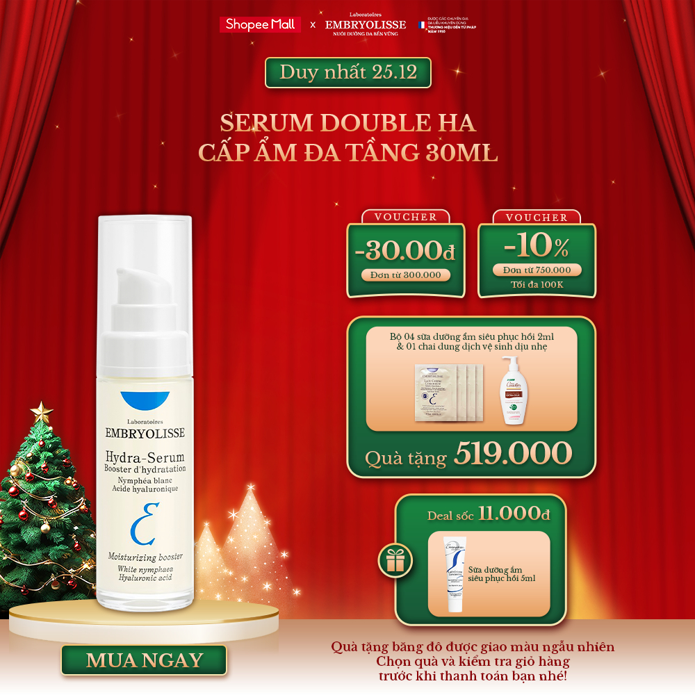 Serum double HA cấp ẩm đa tầng Embryolisse Hydra Serum 30ml