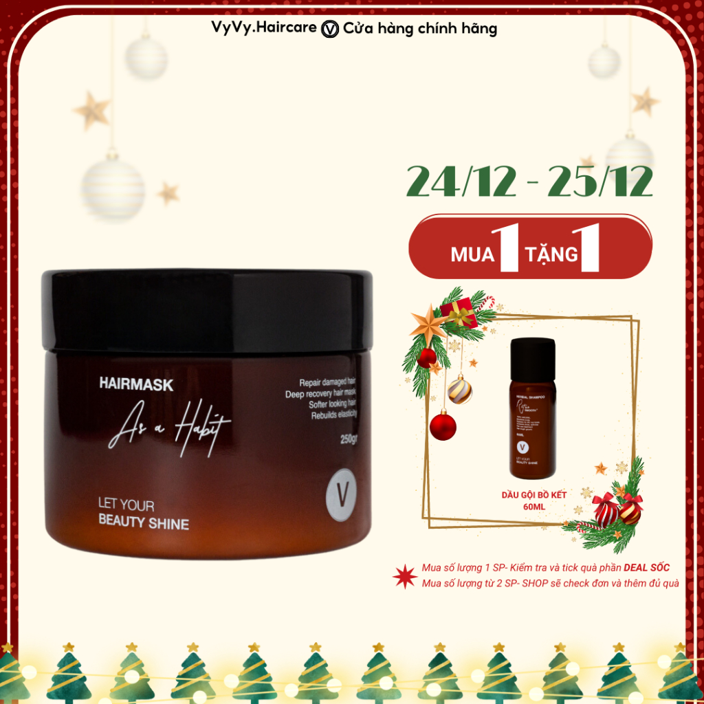 Kem ủ tóc nuôi dưỡng tóc khỏe, làm mềm và bóng tóc thành phần giàu keratin và collagen phục hồi khô xơ hư tổn.