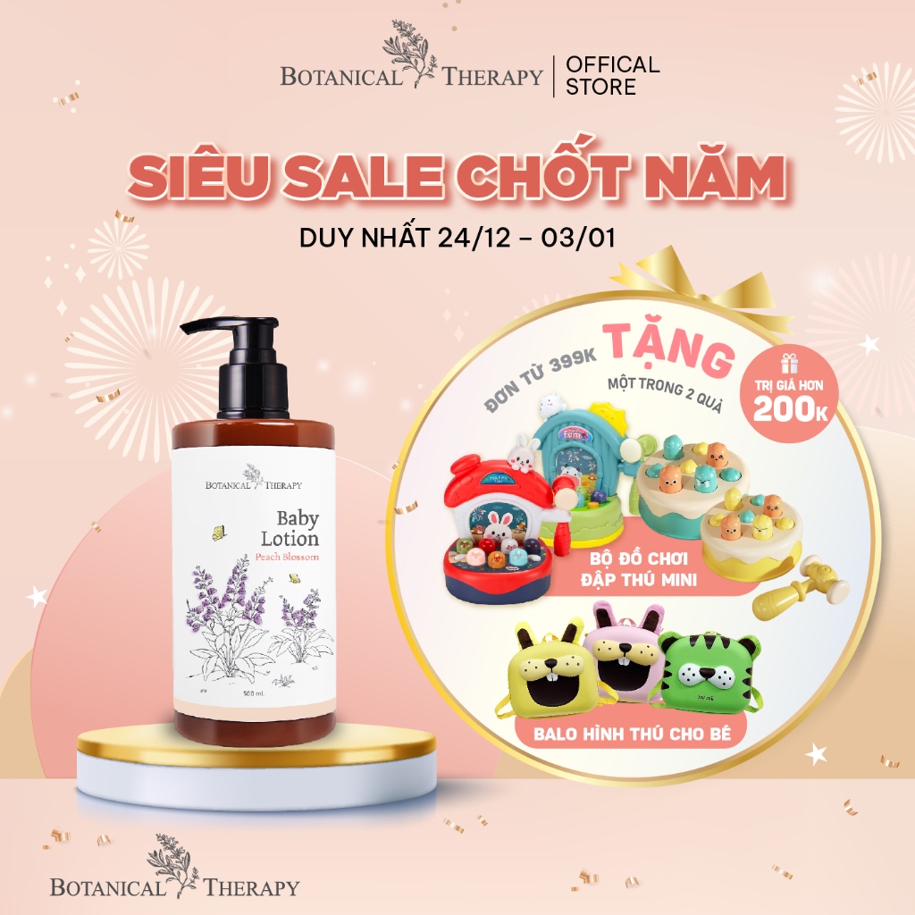 Sữa dưỡng ẩm dịu nhẹ cho bé phù hợp da khô, da nhạy cảm Botanical Therapy Baby Lotion - Momio.Asia
