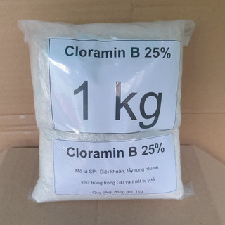 [túi 1kg] Cloramin B 25% Bột khử trùng, kháng khuẩn Cloramin B 25% tẩy rong rêu
