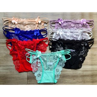 Quần Lót Ren Nữ dây eo sexy 3 dây phối nơ siêu sexy