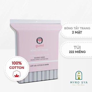 [BỊCH 222 MIẾNG] BÔNG TẨY TRANG GUMI 100% COTTON 3 LỚP CAO CẤP HÀNG CHÍNH HÃNG