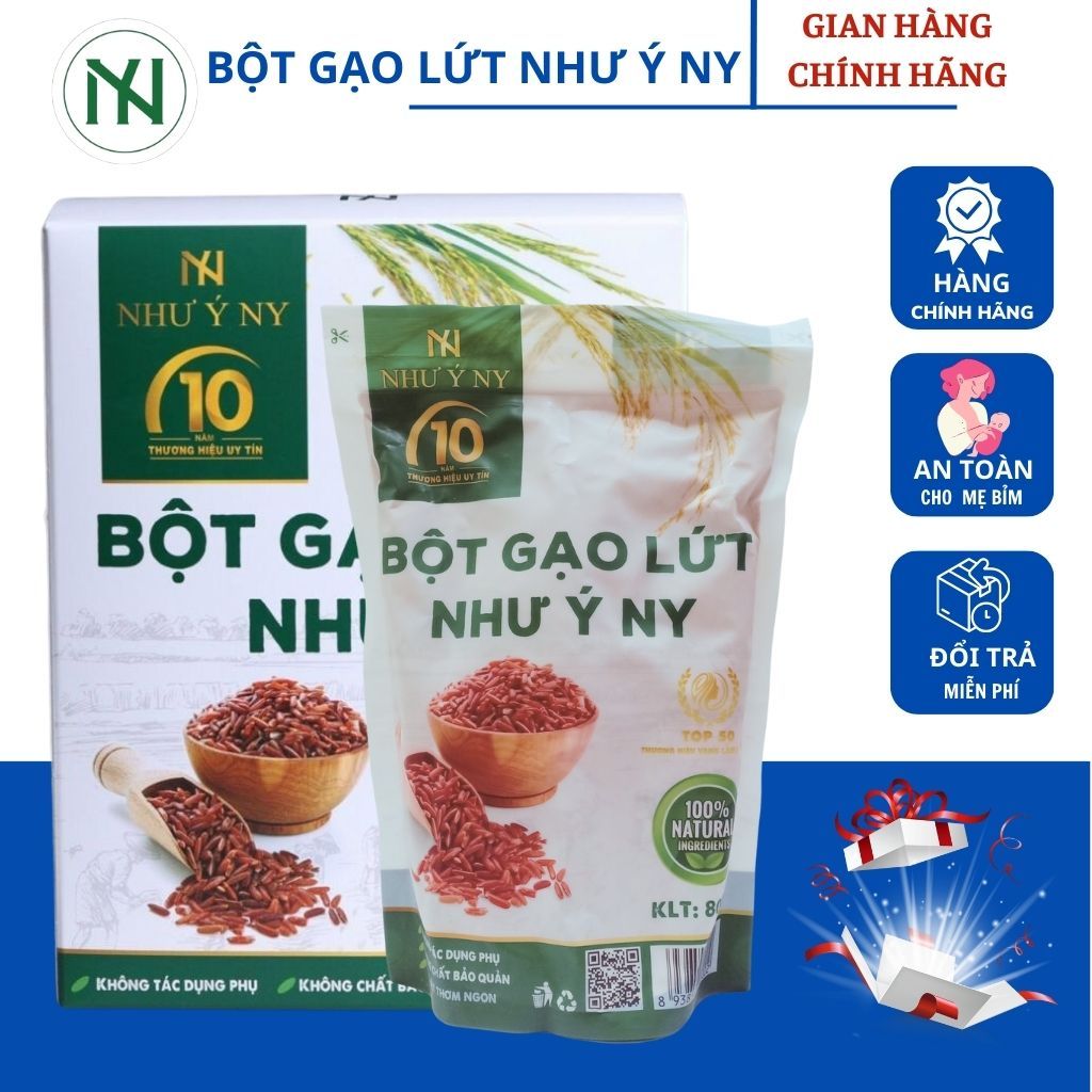 Bột Gạo Lứt Như Ý Ny Giảm Cân, Giảm Mỡ, Lợi Sữa Hiệu Quả Từ Thiên Nhiên, Dễ Uống Thơm Ngon 800gr