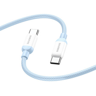 Cáp sạc borofone bx68 type-c to type-c 100w sạc nhanh 5a dây bện nylon bền đẹp