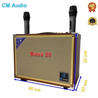 Loa Vali chính hãng CM Audio bass 25 cao cấp,tặng 2 mic không dây