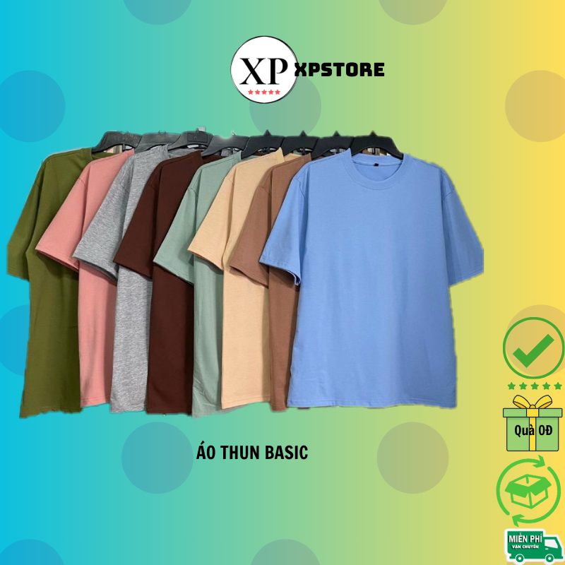 XPstore Áo Thun Tay Lỡ trơn over BASIC unisex (Ảnh thật)