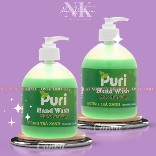 Nước rửa tay Puri / Whitelove / Hoa mai vàng hương trà xanh chai 500ml