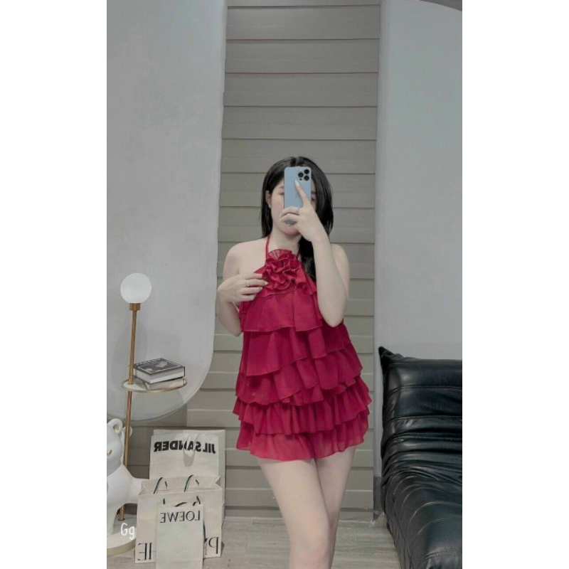 đầm voan tầng