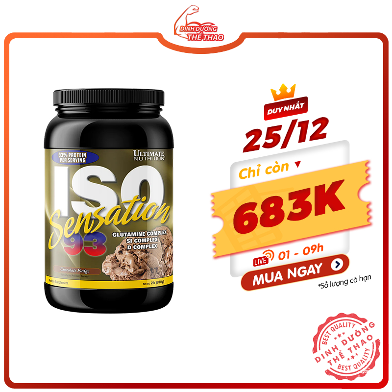 Sữa tăng Cơ Bắp Iso93 Ultimate Nutrition Iso Sensation 93 2LBS VÀ 5LBS