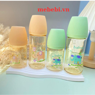 Bình sữa PPSU cổ rộng hình Voi 160/260ml kèm Núm ti silicone chỉnh khớp ngậm thế hệ 3