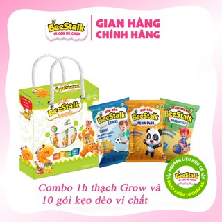Combo 1 hộp thạch Grow và 10 gói kẹo dẻo vi chất