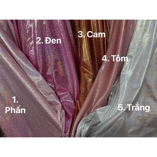 ⚡Giá sỉ⚡ Vải phản quang hologram/ thun ánh kim khổ 1m5 may scrunchies váy đầm siêu xinh khổ 1m5 giá 105k/m
