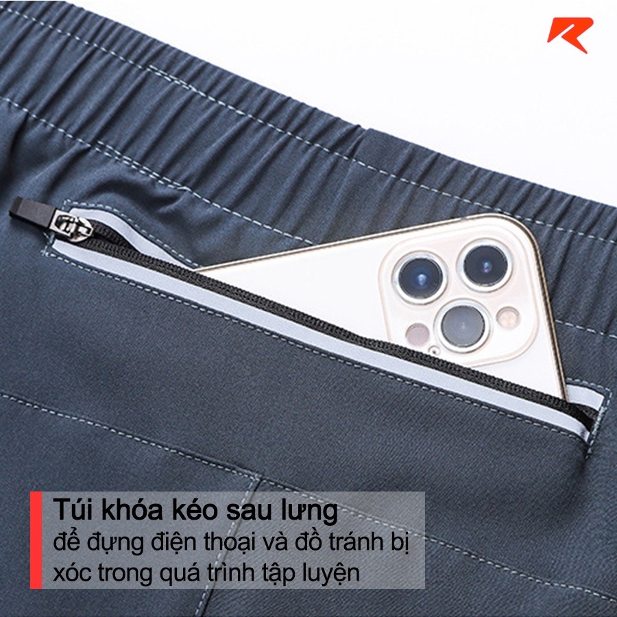 Quần chạy bộ nam 2 lớp RUNMANIC QCB01 thoáng khí nhanh khô nhiều màu