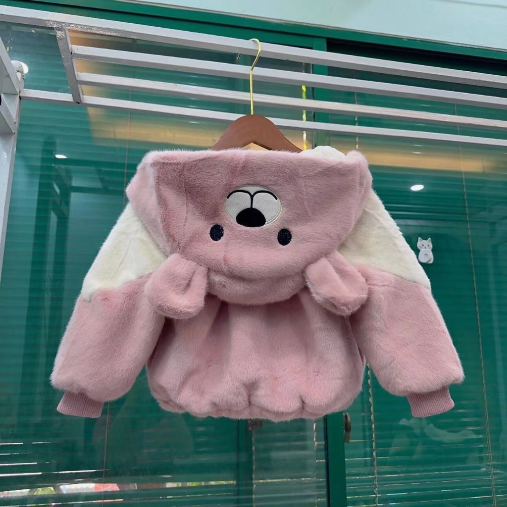 Áo khoác lông kéo khoá cho bé yêu, áo lông trần bông siêu ấm mềm mịn hàng quảng châu xịn Size 8-40 KG