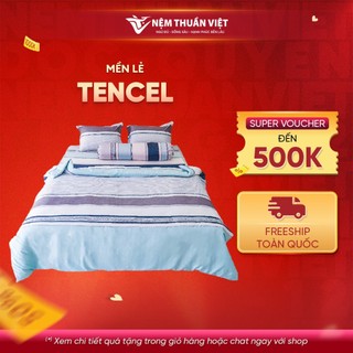 Mền Tencel Thuần Việt Cao Cấp - Xanh Sọc TVM07 - Kích Thước 180x200
