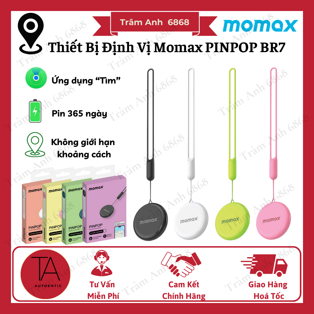 Thiết Bị Định Vị GPS Momax PINPOP BR7 Theo Dõi Oto, Xe Máy, Thú Cưng, Trẻ Em Tránh Thất Lạc, Kết Nối Qua App Find My