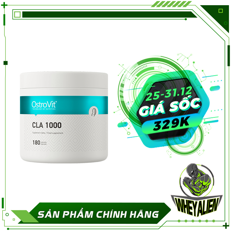 Viên Uống Hỗ Trợ Đốt Mỡ OSTROVIT CLA 1000 - 180 servings - Từ Ba Lan
