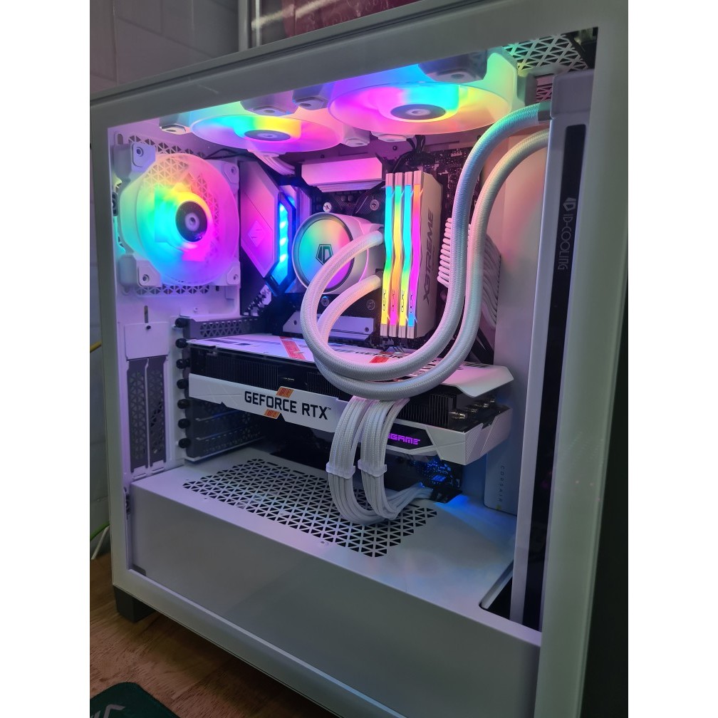 Dây nguồn bọc lưới nối dài 24Pin- 8Pin-6Pin 4Pin lõi 18AWG  - Full Trắng