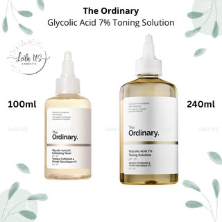 [Bill US] Toner tẩy da chết The Ordinary Glycolic Acid 7% Toning Solution 100ml và 240ml