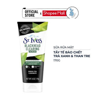 Sữa Rửa Mặt Tẩy Tế Bào Chết St.Ives Blackhead Clearing Green Tea Scrub
