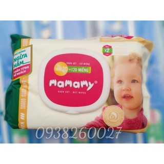 Khăn ướt mamamy không mùi 30/80/120 tờ