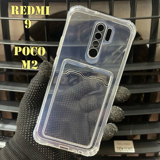 Ốp Lưng Redmi 9 / Poco M2 Dẻo Trong Chống Sốc Gù Bảo Vệ Camera Có Khe Ví Đựng Thẻ Card, Hình Ảnh Tự Thiết Kế