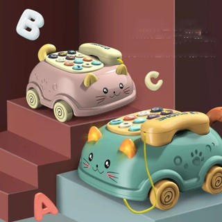 Đồ Chơi Điện Thoại Ô Tô Hình Mèo Dễ Thương Có Nhạc Thông Minh Cho Bé Vui Chơi