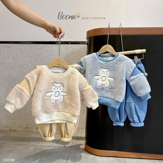 Bộ nỉ gấu bông cho bé trai