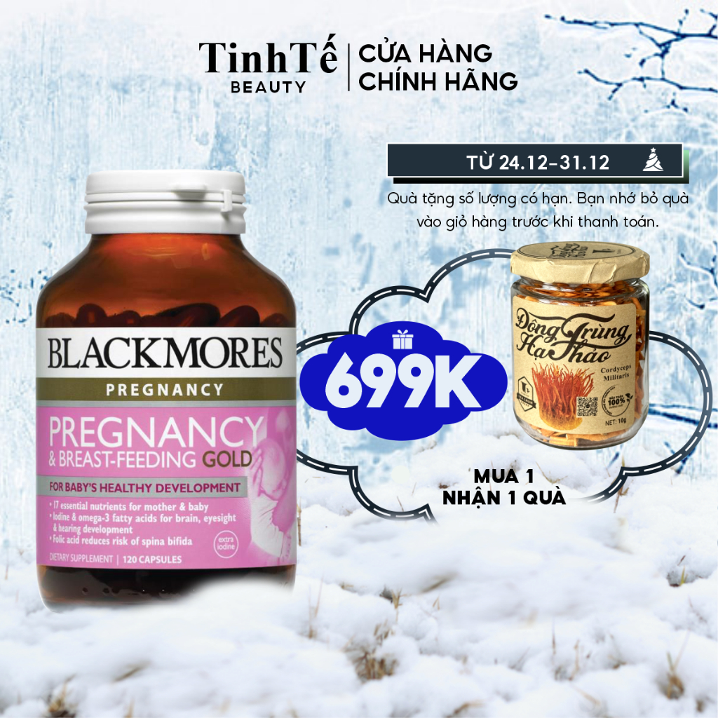 Viên uống vitamin tổng hợp cho bà bầu và sau sinh Blackmores Pregnancy Breast-Feeding Gold 60 viên