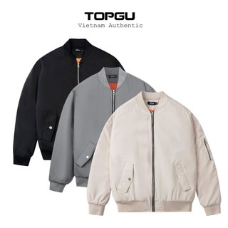 Áo khoác Bomber Nano TOPGU lót trần trám dày dặn trẻ trung siêu đẹp, vải gió 3 lớp