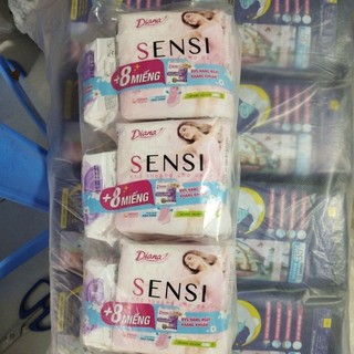 Combo 6 gói bvs Diana Sensi siêu mỏng cánh/không cánh