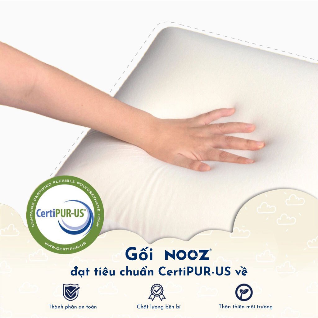 Gối Công Thái Học NOOZ Memory Foam Cao Su Non Nâng Đỡ Mềm Mại - Giảm Đau Mỏi Cổ Vai Gáy | BigBuy360 - bigbuy360.vn