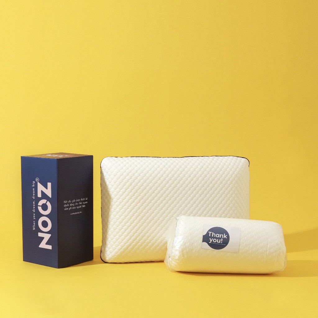 Gối Công Thái Học NOOZ Memory Foam Cao Su Non Nâng Đỡ Mềm Mại - Giảm Đau Mỏi Cổ Vai Gáy | BigBuy360 - bigbuy360.vn