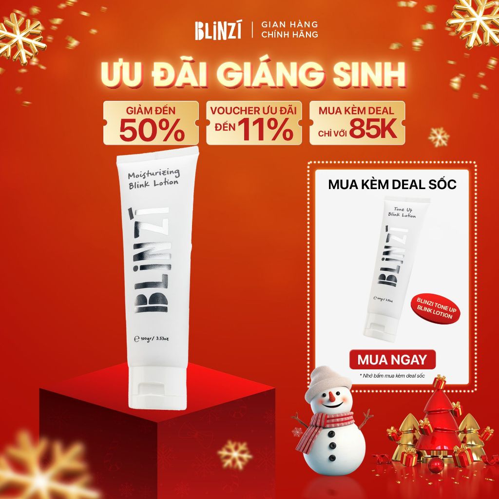 Kem dưỡng body ánh nhũ Blinzi Moisturizing Blink Lotion dưỡng ẩm, da mềm, mịn, thẩm thấu nhanh 100Gr