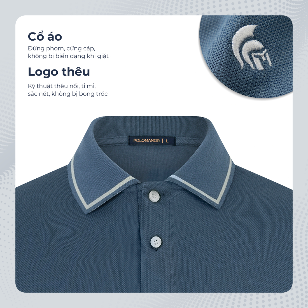 Áo polo nam VARRO vải cá sấu cotton interlock xuất xịn, nam tính, thanh lịch, sang trọng - POLOMANOR