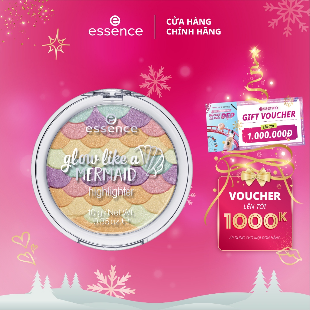 Phấn bắt sáng Essence đuôi cá 6 màu Glow Like A Mermaid Highlighter make up sáng tone da 10g