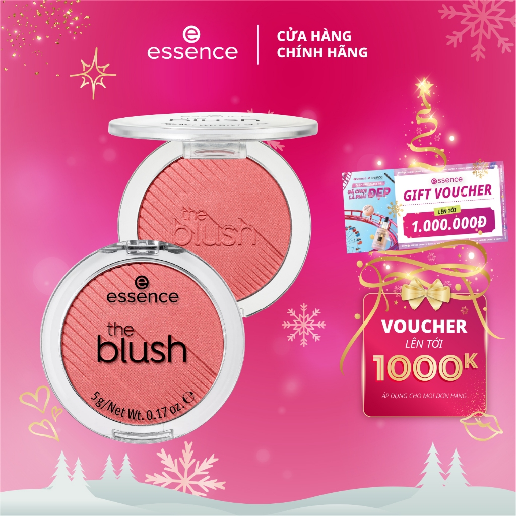 Phấn má hồng 4 màu Essence The Blush hạt nhẹ mịn dễ bám lớp trang điểm tự nhiên 5g